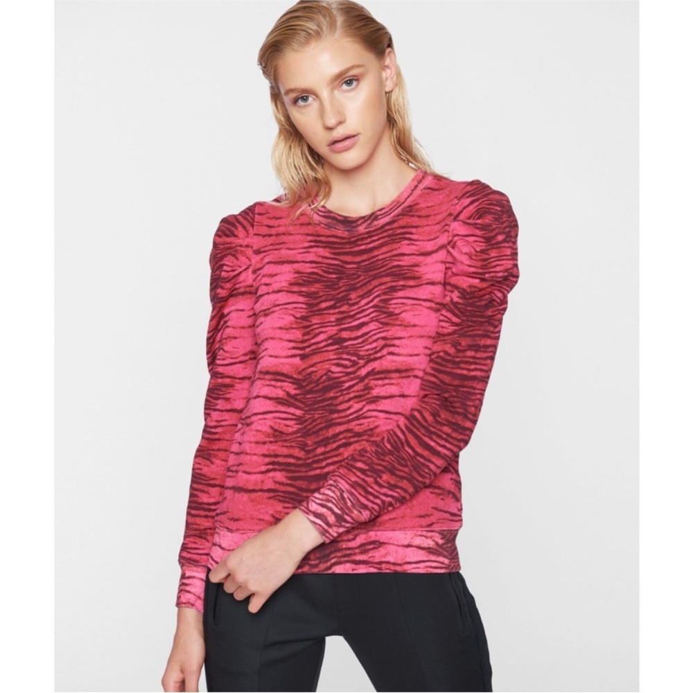 Pam & Gela Tiger Puff Sleeve Sweatshirt